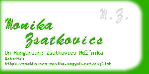 monika zsatkovics business card